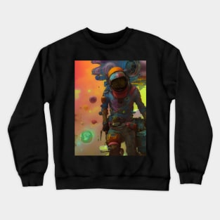 Astronaut in Rainbow Colours Crewneck Sweatshirt